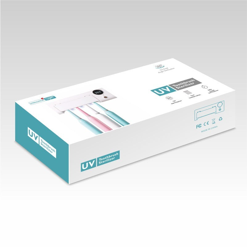SOLVESSI UV Toothbrush Sanitizer – Wall-Mounted Holder with UV-C Light