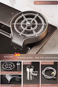SOLVESSI Faucet Glass Rinser – Stainless Steel Cup Washer for Kitchen Sink