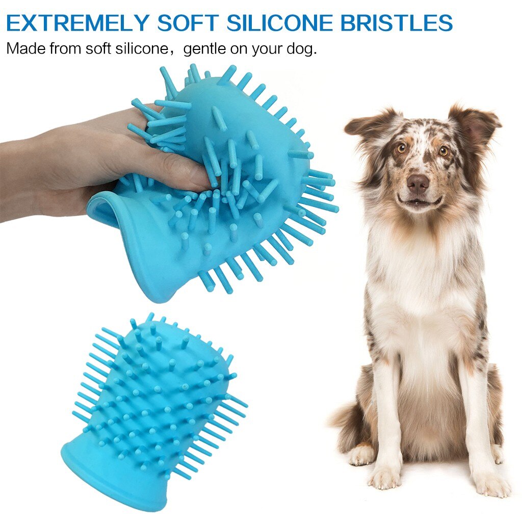 SOLVESSI Dog Paw Cleaner Cup – 2-in-1 Silicone Paw Washer & Grooming Brush