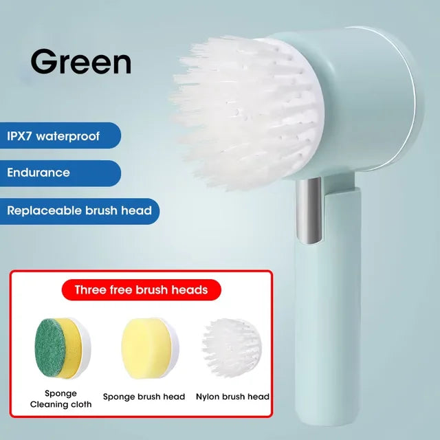 SOLVESSI Electric Spin Scrubber – Cordless Cleaning Brush with Replaceable Heads