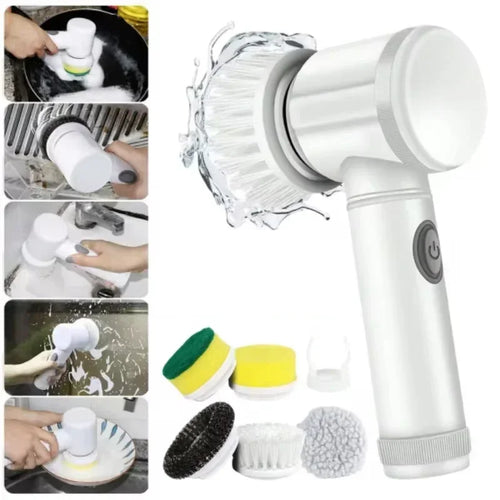 SOLVESSI Electric Spin Scrubber – Cordless Cleaning Brush with Replaceable Heads