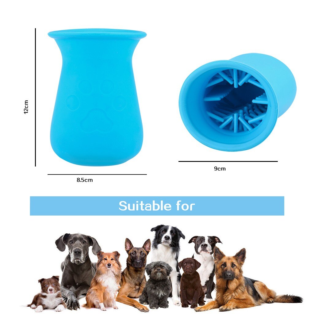 SOLVESSI Dog Paw Cleaner Cup – 2-in-1 Silicone Paw Washer & Grooming Brush