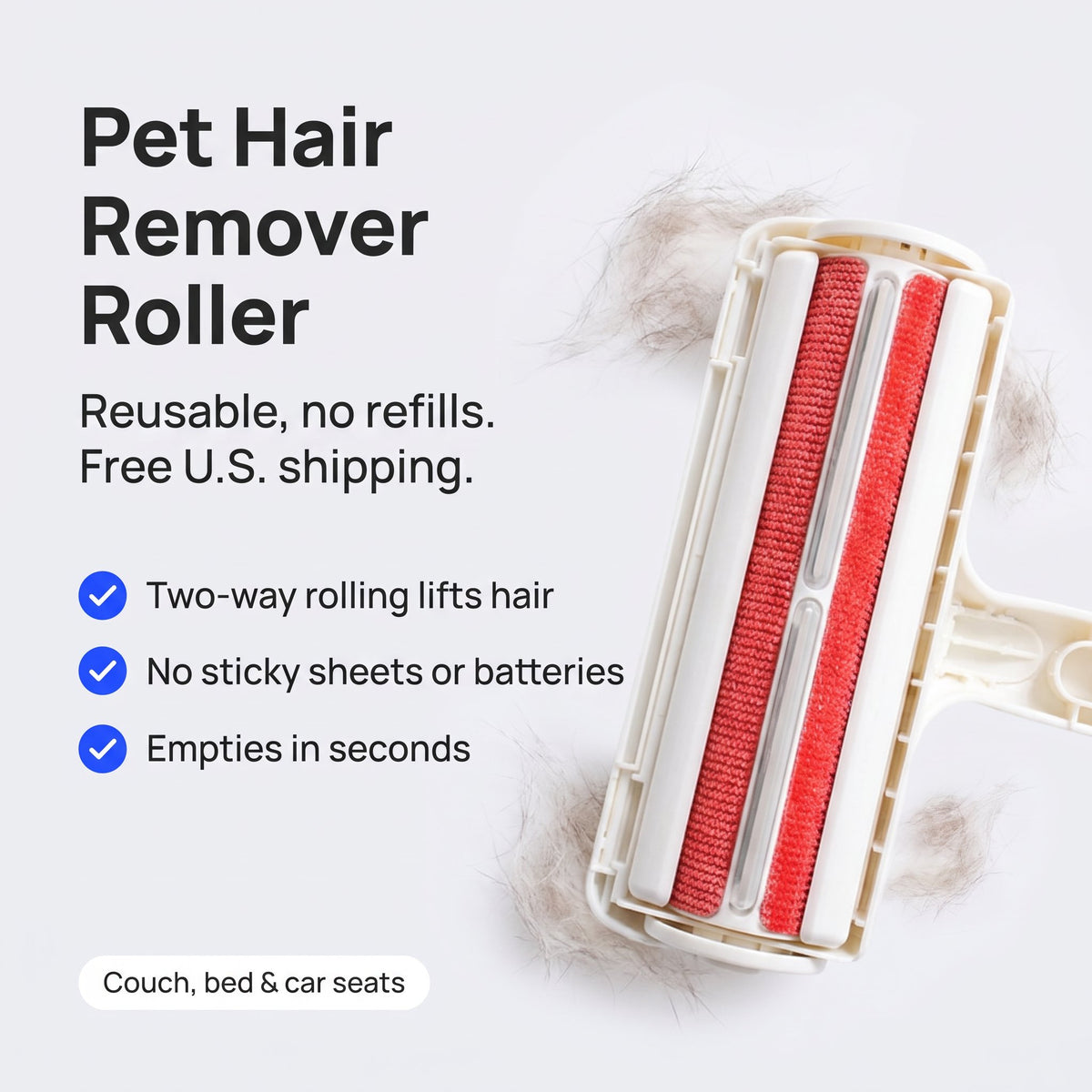 SOLVESSI Pet Hair Remover Roller